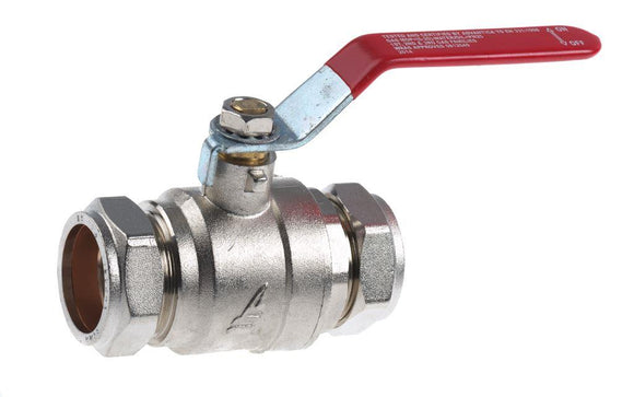 22mm Lever Ball Valve - Red