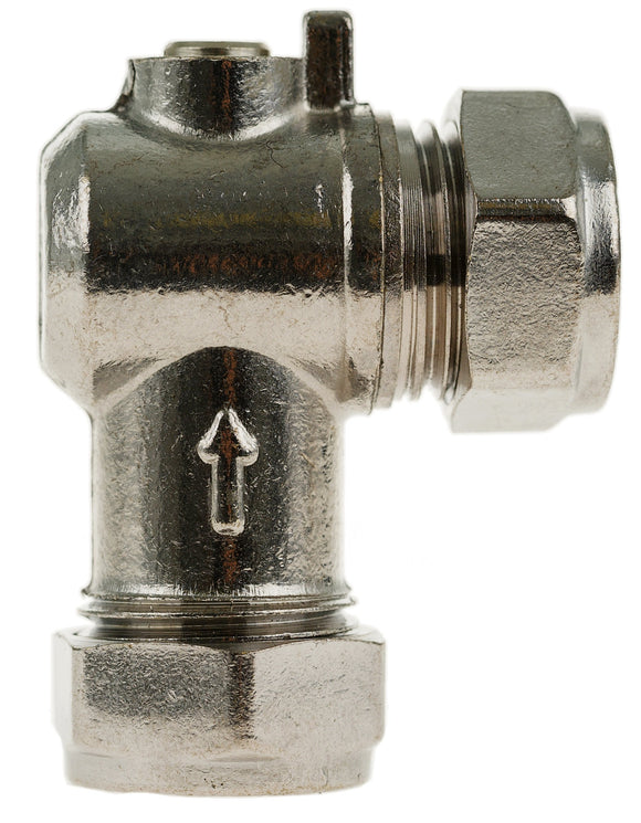 Angled Isolating Valve CP 15mm x 15mm