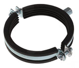 Rubber Lined Pipe Clips, M8/M10 Threaded
