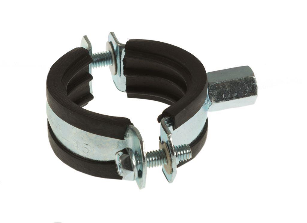 Rubber Lined Pipe Clips, M8/M10 Threaded Rob Pond Ltd